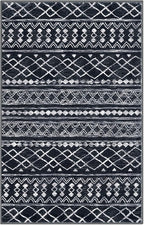 KUTA Bedroom Boho Rug 4x6 Black, Moroccan Washable Area Rugs Non Slip, Ultra - Image 8