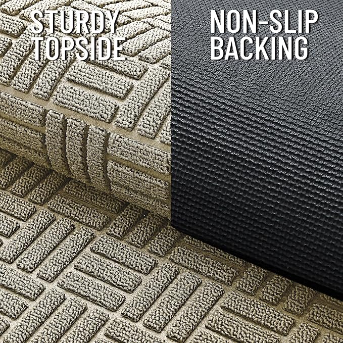 OLANLY Front Door Mat Outside Entrance 47x32, Heavy Duty Sturdy Natural Rubber - Image 4
