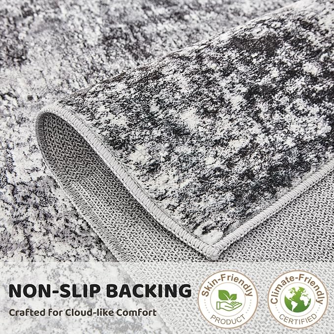DMOYEST Washable Runner Rug for Hallway: 2x6 Neutral Modern Abstract Low Pile - Image 6