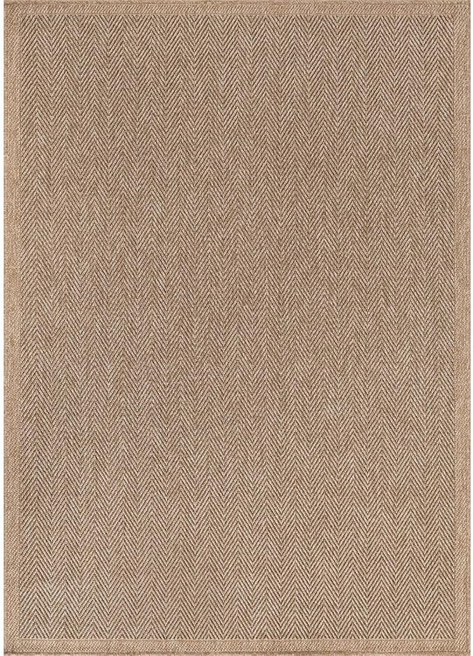 CAMILSON Easy Jute Rug 8x10, Indoor Outdoor Natural Color Fiber Area Rugs - Image 2