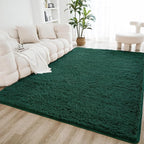 Litanika 6x9 Shag Area Rug for Living Room Bedroom, Emerald Dark Green High by Litanika