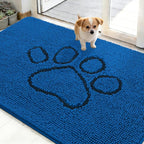 OLANLY Dog Door Mat for Muddy Paws 48x30, Paw Print Design, Absorbs Moisture by OLANLY