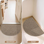 BEQHAUSE Dirt Trapper Door Mat 17" x 30" Half Circle Non Slip Washable Doormats - Image 9