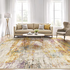 5x8 Area Rug Living Room: Machine Washable Large Abstract Modern Soft Rug Stain - Image 5