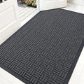 OLANLY Front Door Mat Outside Entrance 59x34, Heavy Duty Sturdy Natural Rubber by OLANLY