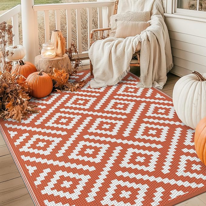 GENIMO Outdoor Rug for Patio, Waterproof Halloween RV Camping Mat Lightweight - Image 8