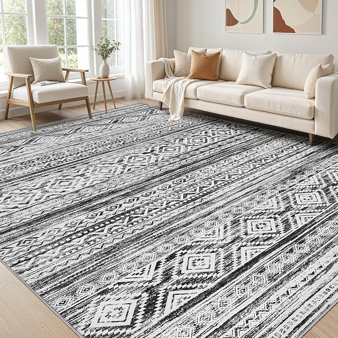 cotiled 10x14 Area Rugs Living Room Rug: Washable Boho Rugs by COTILED