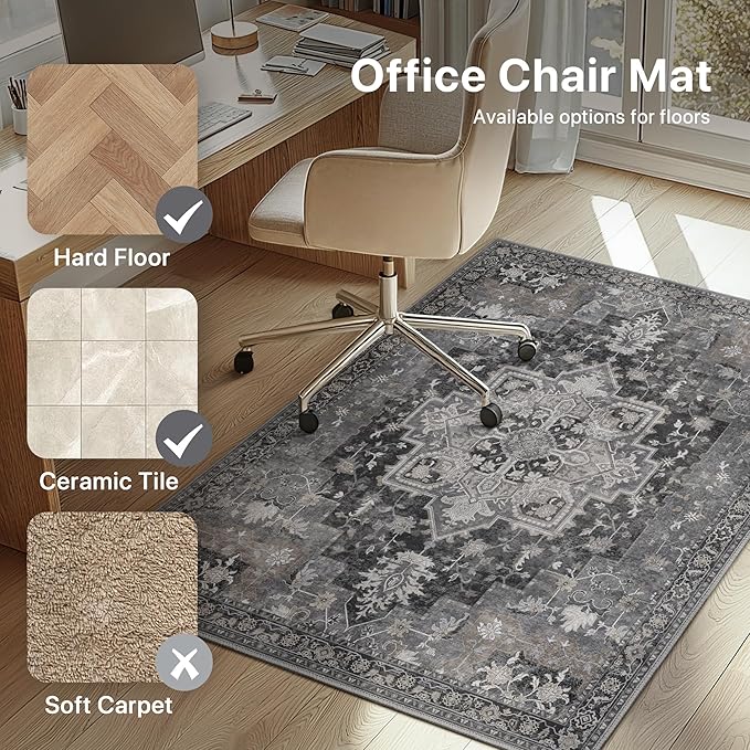 Office Chair Mat for Hardwood Tile Floor, Under Desk Carpet Protector for - Image 6