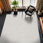CAMILSON Easy Jute Rug 9x12, Indoor Outdoor Off-White Color Fiber Area Rugs - Image 9