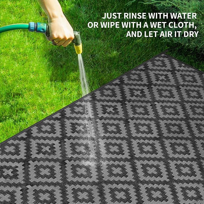 Outdoor Patio Plastic Straw Rug - Image 4