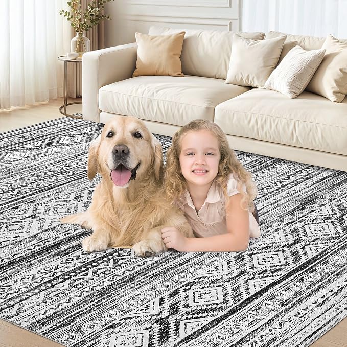 cotiled 10x14 Area Rugs Living Room Rug: Washable Boho Rugs - Image 8