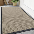 Smiry Front Door Mat Outside Entrance, Heavy Duty Natural Rubber Doormat by Smiry