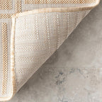 Nuloom Asha Tan/Ivory, Striped Border, Soft and Cozy, High Traffic, Easy Clean - Image 5