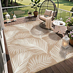Pauwer Waterproof Outdoor Rug 6x9, Reversible Plastic Straw Patio Camping Rug by Pauwer