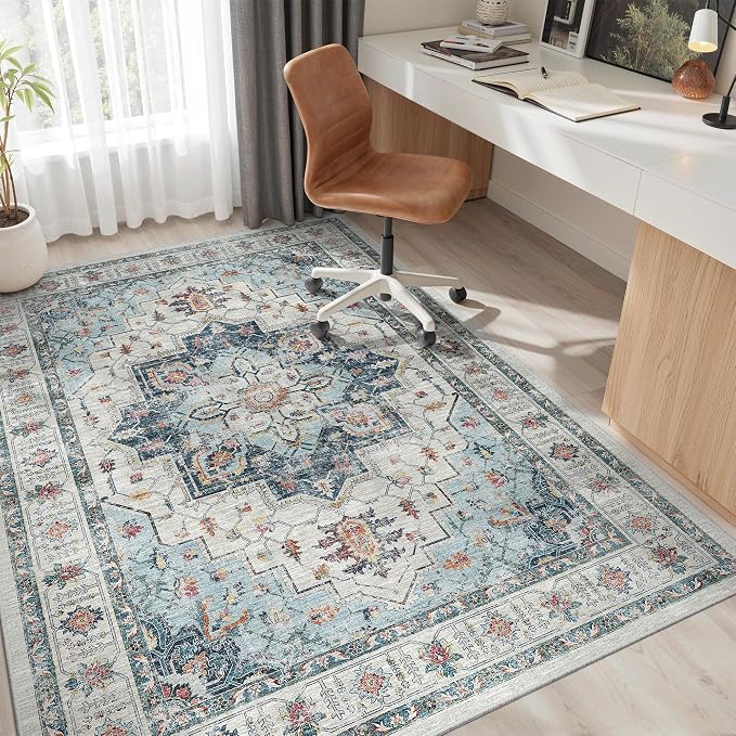 Madane 5x7 Area Rugs for Living Room, Stain Resistant Washable Rug, Non-Slip - Image 4