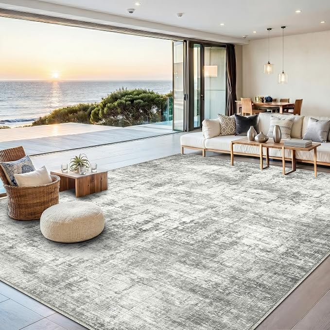 10x12 Area Rugs Washable Living Room Rug-No Slip Soft Carpets Modern Abstract by Unknown