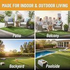 Ottomanson Artificial Turf Natural 78" x 26', Realistic Grass Carpet - Image 4