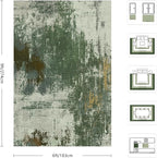 6x9 Area Rugs - Modern Abstract Washable Rug, Ultra Soft Non Slip Low Pile - Image 2