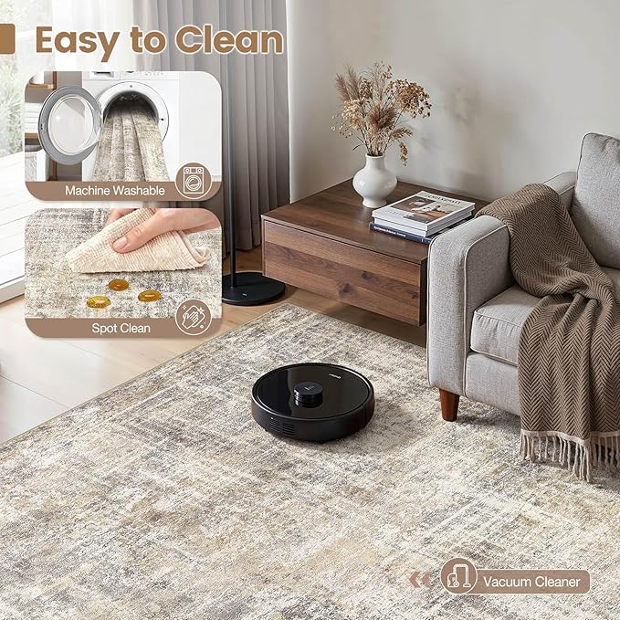 cotiled Washable 9x12 Area Rug for Living Room - Image 2