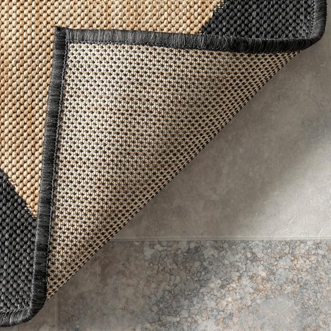 Nuloom Outdoor Performance Collection Sabina Dark Grey/Ivory, High Traffic - Image 5