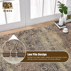 Washable Area Rug 6' x 9' Vintage Traditional Persian Mat - Image 5