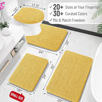 OLANLY Bathroom Rugs 30x18, Extra Soft Absorbent Chenille Bath Rugs, Rubber - Image 2