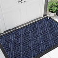 Smiry Front Door Mat Outside Entrance, Heavy Duty Sturdy Natural Rubber Doormat by Smiry