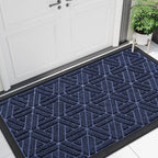 Smiry Front Door Mat Outside Entrance, Heavy Duty Sturdy Natural Rubber Doormat by Smiry