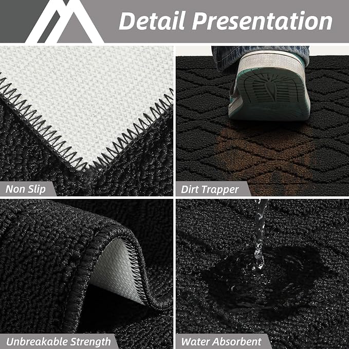 COSY HOMEER 60x24Inch/35X24Inch Kitchen Rugs Sets Non-Slip Washable Kitchen Mats - Image 5