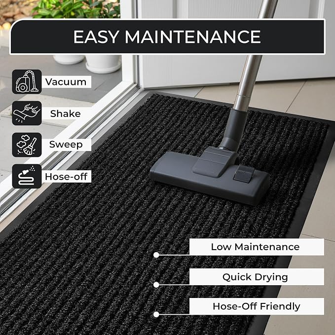 4 Pack 2' x 3' Heavy Duty Entry Mat, Low Profile Door Rug - Image 4