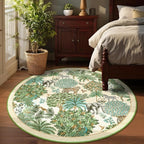 GarveeHome Jungle Round Washable Rugs 4ft Non-Slip Soft Round Rug - Image 3