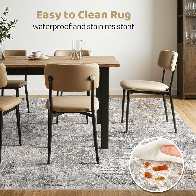 LOONGRUG 8x10 Area Rugs Living Room: Machine Washable Large Abstract Modern - Image 6