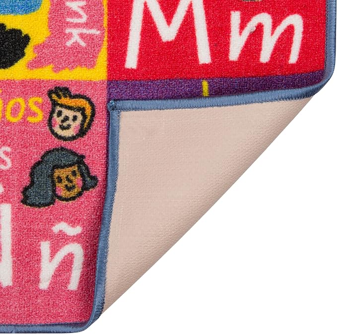 KC Cubs Bilingual Educational Kids Rug – English & Spanish ABC, Colors & - Image 5