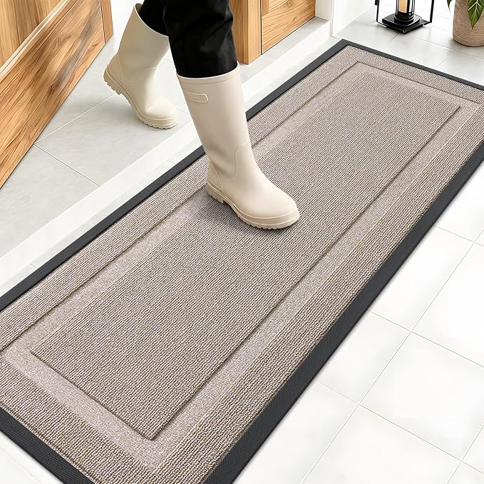 OLANLY Front Door Mat Indoor Outdoor Entrance, Waterproof All-Season, by OLANLY