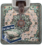 Hompet Cat Litter Mat 2 Pack, 36x36 Large Machine Washable Trapping Mats by Hompet
