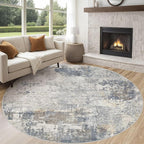 UERMEI 8ft Round Area Rug Living Room Rugs by UERMEI