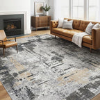 6x8 Area Rug Living Room: Washable Large Abstract Modern Soft Rug Stain by LOONGRUG