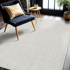 CAMILSON Easy Jute Rug 9x12, Indoor Outdoor Off-White Color Fiber Area Rugs - Image 8