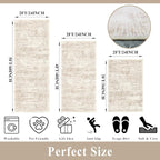 Kitchen Rug Sets 3 Piece Washable – Non Slip Modern Boho Small Kitchen Rugs and - Image 2