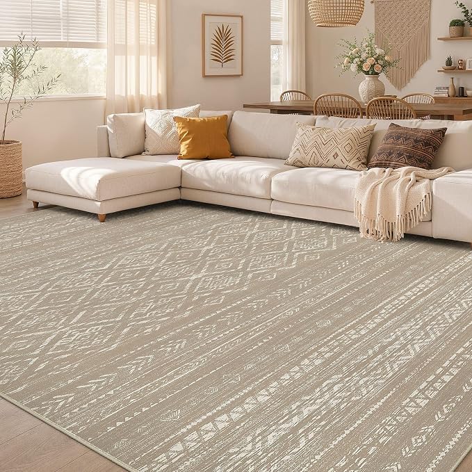Nakagishi Area Rug Living Room Rugs: 5x7 Large Soft Machine Washable Boho by NakagishiAreaRug