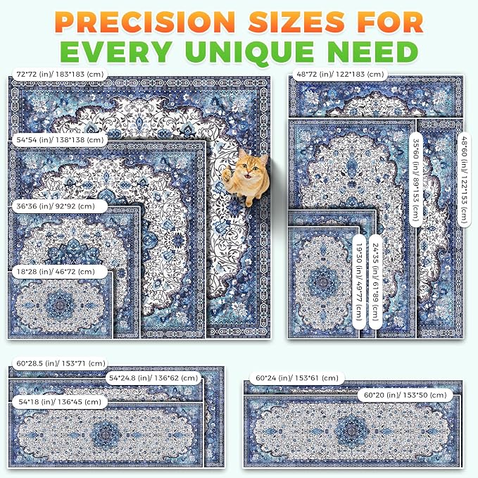 Hompet Cat Litter Mat 2 Pack, 18x28 Machine Washable Trapping Mats - Image 7