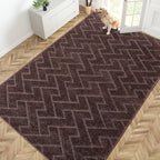 PURRUGS Easy Care Area Rug 6ft x 9ft, Non-Slip Machine Washable Entry Rug by PURRUGS