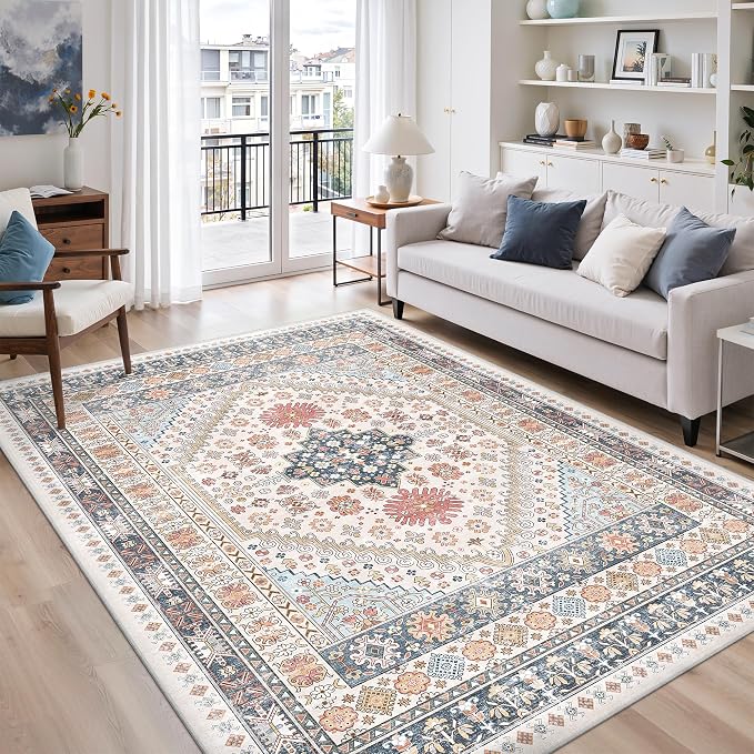 zesthome 5x8 Area Rugs for Living Room, Non-Slip Backing Washable Rugs by Zesthome