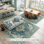 RELEANY Area Rugs Runner 2'x6' Washable Non-Slip, Floral Vintage Distress - Image 4