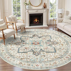 Tortania 8' Round Area Rug Living Room Rugs by Tortania