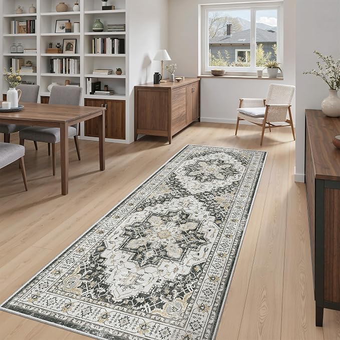 Madane Hallway Runner 3x8, Kitchen Rugs Washable Entryway Rug Vintage Kitchen - Image 2