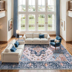 SERISSA 10x12 Area Rugs for Living Room, Large Washable Non-Slip Boho Rug - Image 2