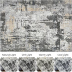 6x8 Area Rug Living Room: Washable Large Abstract Modern Soft Rug Stain - Image 9