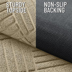 OLANLY Front Door Mat Outside Entrance 33x21, Heavy Duty Sturdy Natural Rubber - Image 3