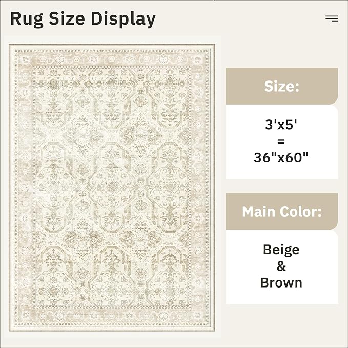 Soalmost 3x5 Rug, Small Area Rug - Image 5